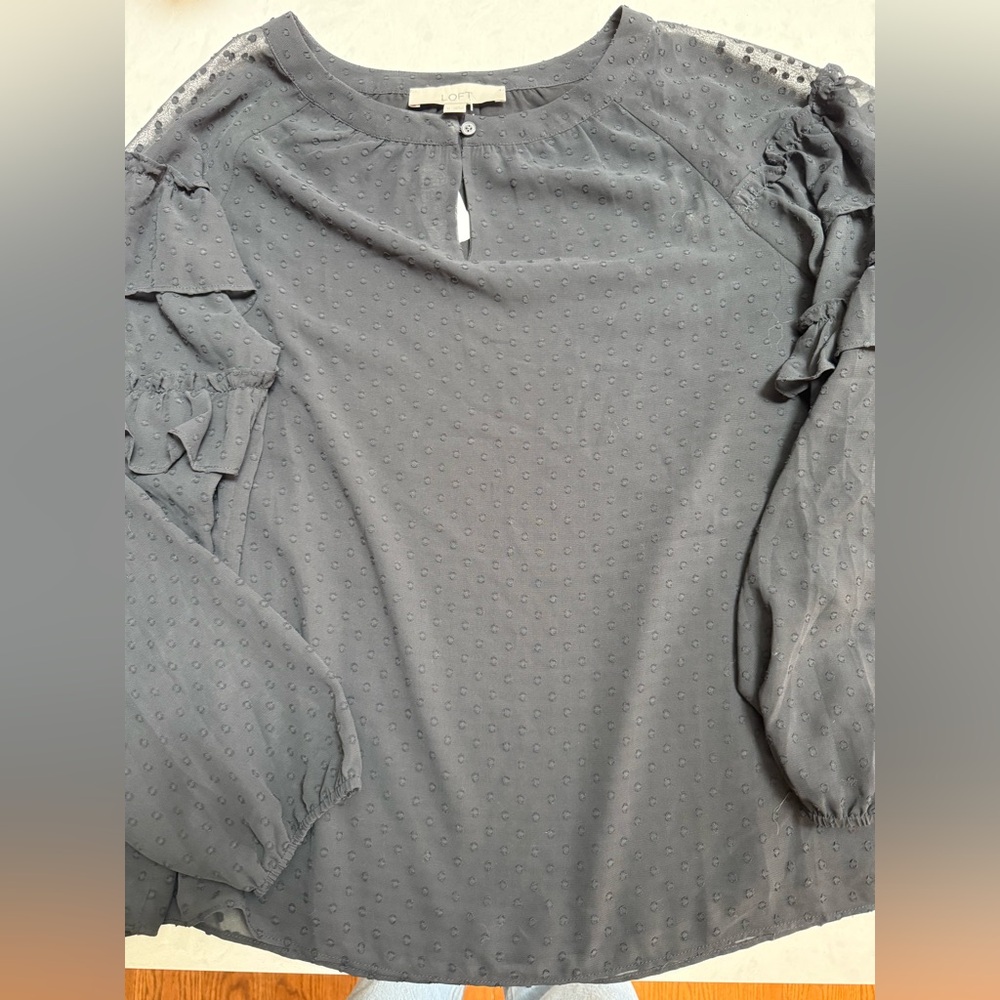 LOFT Black Blouse NWT